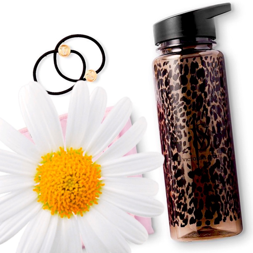 Victoria’s Secret water bottle and hair ties